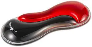 Kensington Slim Duo Gel Mouse Wrist Rest Support Cushion for Low Profile Mice & Trackballs, Ergonomic Mouse Wrist Support for Pain Relief, Comfortable Non-Skid Gel, Red 7.56" x 2.83" x 0.87" K62440NA