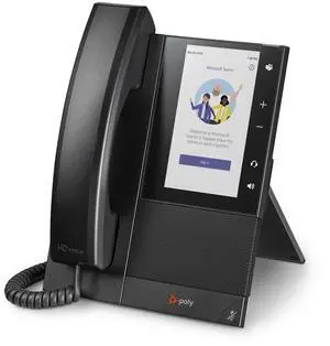 Poly CCX 505 Teams Edition Phone with Handset (Polycom) - Wi-Fi Enabled - Acoustic Fence & NoiseBlockAI Technologies - 5' LCDDisplay - Integrated BT & USB Headset Ports-Works w/Teams (Certified)&More