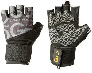 GoFit Pro Gray Trainer Wrist Wrap Gloves, Medium (GF-GTCW-M)
