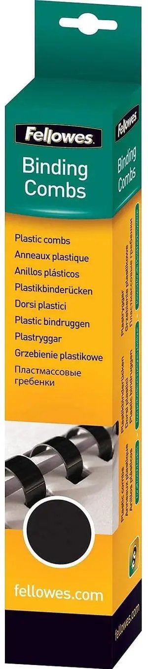 Fellowes Plastic Comb Binding Spines, 1/4 Inch Diameter, White, 20 Sheets, 100 Pack (52370)