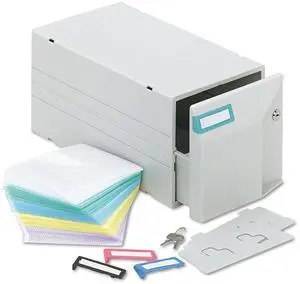 Innovera 39501 CD/DVD Storage Drawer Holds 150 Discs Light Gray