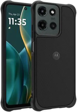 Motorola Moto G (2025) Rugged Protective Case- Black - Precision fit, Military Grade Shock Absorbing Cover for Enhanced Phone Grip, Drop Protection
