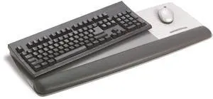 3M Gel 650 x 260 mm Wrist Rest Keyboard Platform with Mouse Mat with Gel Wrist Rest - Black