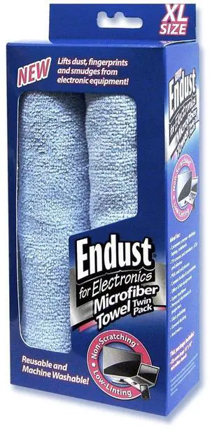 Endust for Electronics; Microfiber Towel 2-Pack (END11421)