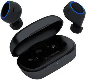 Creative Sensemore Air Lightweight True Wireless Sweatproof in-Ear Headphones with Sensemore Technology, Ambient Mode, Active Noise Cancellation, Quad Mics, Bluetooth 5.2 and 35 Hours Battery Life. Creative Sensemore Air Lightweight True Wireless Sweatproof in-Ear Headphones with Sensemore Technology, Ambient Mode, Active Noise Cancellation, Quad Mics, Bluetooth 5.2 and 35 Hours Battery Life.