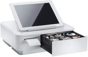 Star Micronics mPOP Integrated USB-C Lightning Receipt Printer & Cash Drawer with Tablet Stand - White Star Micronics mPOP Integrated USB-C Lightning Receipt Printer & Cash Drawer with Tablet Stand - White