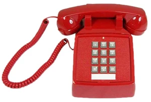 Cortelco 250047-Vba-20m Desk Phone With Volume Red Cortelco 250047-Vba-20m Desk Phone With Volume Red