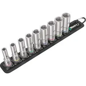 Wera 5004545001 Belt B Deep 1 socket set, 3/8" drive, 9 pieces Wera 5004545001 Belt B Deep 1 socket set, 3/8" drive, 9 pieces