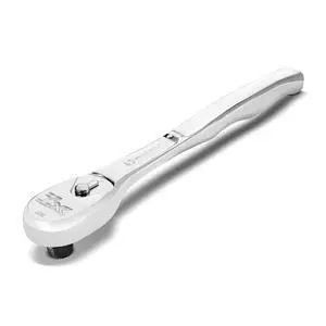 Powerbuilt 1/2" Drive XT90 90 Tooth Professional Ratchet, Seal-Head Ratchet, Full-Polish, Long Handle - 649939, Silver Powerbuilt 1/2" Drive XT90 90 Tooth Professional Ratchet, Seal-Head Ratchet, Full-Polish, Long Handle - 649939, Silver