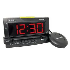 Clarity Wake Assure+ Desktop Alarm Clock with Vibrating Bed Shaker for Heavy Sleepers, Deaf, Hard of Hearing | Adjustable Volume from Silent to Extra Loud | Digital Bedroom Clock with Large Display Clarity Wake Assure+ Desktop Alarm Clock with Vibrating Bed Shaker for Heavy Sleepers, Deaf, Hard of Hearing | Adjustable Volume from Silent to Extra Loud | Digital Bedroom Clock with Large Display