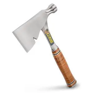 ESTWING Carpenter's Hatchet - 13" Carpenters Axe with Smooth Face & Genuine Leather Grip - E2H ESTWING Carpenter's Hatchet - 13" Carpenters Axe with Smooth Face & Genuine Leather Grip - E2H