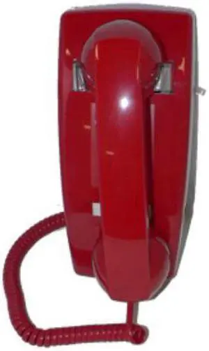 Cortelco ITT2554NDLRD 255447VBANDL Wall No Dial Red