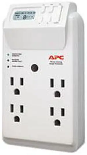 SCHNEIDER ELECTRIC Surgearrest Surge Protector, 4 Outlets, 1020 Joules, White