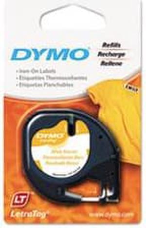 DYMO Letratag Fabric Iron-On Labels, 1/2" X 6 1/2 Ft, White