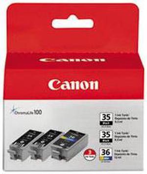 Canon 1509B007 PGI-35/CLI-36 - Value Pack for PIXMA iP100 Inkjet Mobile Printer
