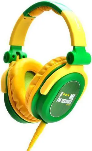 IDANCE FDJ300 Optimized Audio Driver Professional Super Bass Over Headphones - Green-Yellow