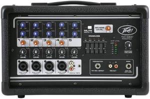 All-in-one powered mixer providing up to four combination XLR & 1/4-in inputs using premium mic prea