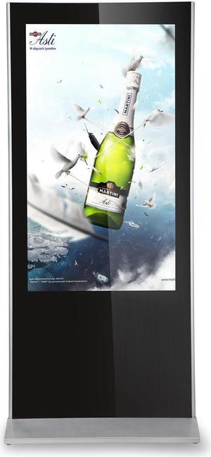 49inch Grade A LCD Display Digital Signage Self-stand Totem With Auto-loop Media Player built-in Available for HDMI input