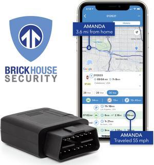 BrickHouse Security LTE TrackPort OBD-II Plug and Play Car GPS Tracker with Real-Time Tracking of Vehicles, Cars, Trucks, Teens, Elderly, Kids. No Battery Required. Subscription Required!