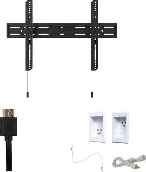 Kanto PF300 Tv Mounting package W/ Single outlet thru wall power kit