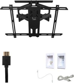 Kanto PDX650 Tv Mounting package W/ Single outlet thru wall power kit