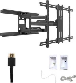 Kanto PDX680 Tv Mounting package W/ Single outlet thru wall power kit