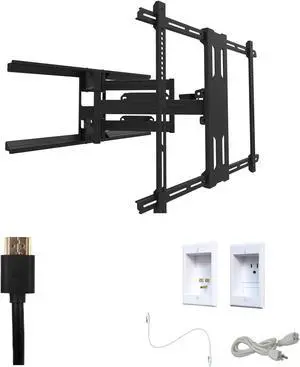 Kanto PDX700 Tv Mounting package W/ Single outlet thru wall power kit