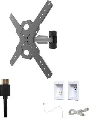 Kanto PS200 Tv Mounting package W/ Single outlet thru wall power kit