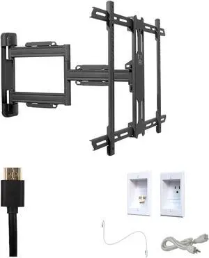 Kanto PS350 Tv Mounting package W/ Single outlet thru wall power kit