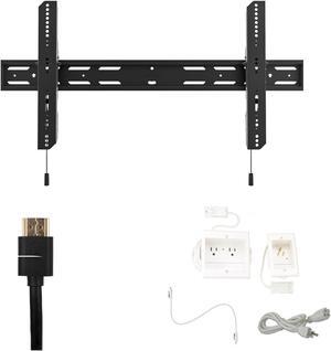 Kanto PT400 Tv Mounting package W/ DUAL outlet thru wall power kit And HDMI Cable