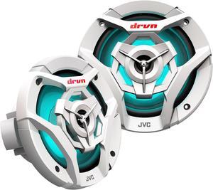 JVC CS-DR621MWL 6.5inch 2-Way Coaxial Speakers With RGB LED Illumination / Water Resistant (IPX5) / UV Resistant Woofers / Peak Power 260W / RMS Power 75W