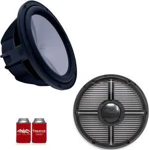Wet Sounds REVO8FA-B 8" 4 ohm Black Subwoofer with REVO8XW-BGRILL Black XW Closed Style Grill for the REVO 8" Subwoofer