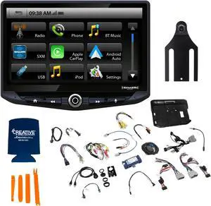 Stinger 2011-18 Wrangler JK Heigh10 10" In-dash Infotainment System with SR-JK11H Wrangler Flush-Mount Dash Kit and PCAM-JP Back Up Camera