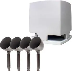 Current Audio CA-LZ100 UltraScape series 8" Tan Hardscape Subwoofer and 4 Landscape Satellite Speakers Package