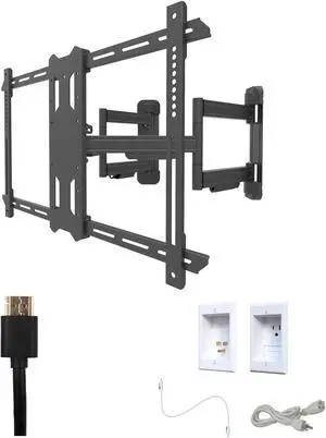 Kanto PDC650 Tv Mounting package W/ Single outlet thru wall power kit