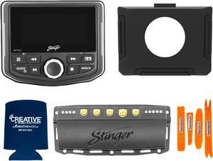 Stinger SPXM1 Marine/Powersports Media Player with SPXSH440 100 Amp Switch Hub and 2014-18 RZR Dash Kit