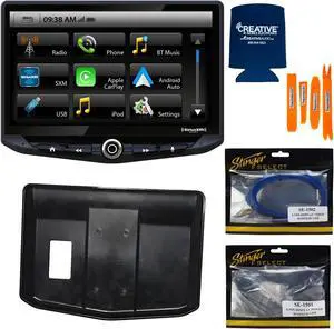 Stinger HEIGH10 UN1810 10" Touch Screen Multimedia Receiver Single-DIN Mounting with SE-HFDK Custom Install Bucket Kit