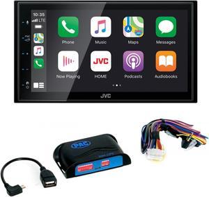 JVC KW-M560BT Digital Media Receiver 6.8" Touch Panel Compatible With Apple CarPlay & Android Auto with PAC SWI-CP5 Steering Wheel Interface