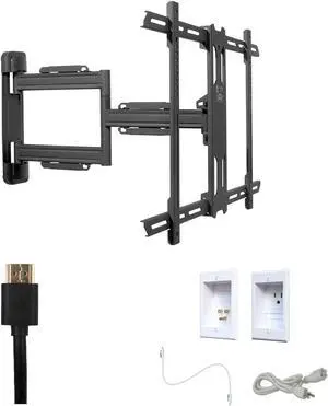 Kanto PS350W Tv Mounting package W/ Single outlet thru wall power kit