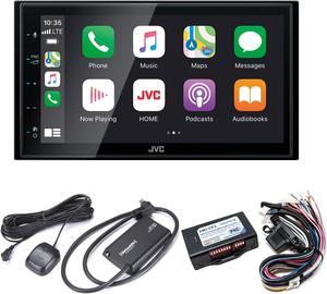 JVC KW-M560BT Digital Media Receiver 6.8" Touch Panel Compatible With Apple CarPlay & Android Auto with SXV300v1 Satellite Radio Tuner and SWI-CP2 Steering Wheel Interface