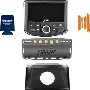 Stinger SPXM1 Marine/Powersports Media Player with SPXSH440 100 Amp Switch Hub and 2019-up RZR Dash Kit