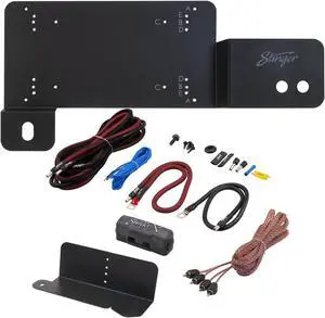 Stinger BRCOAMPBRKTP Amp Bracket - Passenger Side With STXKBR8 Underseat Amplifier 8-gauge Wiring Kit Compatible With Ford Bronco