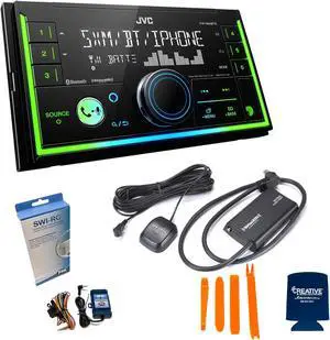 JVC KW-X840BTS 2-Din Digital Media Receiver compatible with SXV300 SiriusXM Tuner, BT, Amazon Alexa and SWI-RC adapter