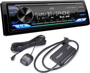 JVC KD-X380BTS Digital Media Receiver featuring Bluetooth® / USB / SiriusXM / Amazon Alexa / 13-Band EQ / Variable-Color Illumination / JVC Remote App Compatibility with SXV300v1 Satellite Radio Tuner