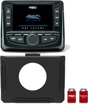 Stinger SPXRZRDASH 2014-2018 (19 CLASSIC) POLARIS RZR UNIVERSAL 3" GAUGE DASH KIT and Wet Sounds WS-MC2  Waterproof Radio