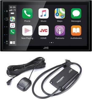 JVC KW-M560BT Digital Media Receiver 6.8" Touch Panel Compatible With Apple CarPlay & Android Auto with SXV300v1 Satellite Radio Tuner