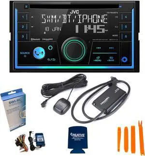 JVC KW-R940BTS 2-Din CD Receiver compatible with SXV300 SiriusXM Tuner, Bluetooth, Amazon Alexa and SWI-RC adapter