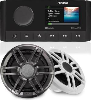Fusion MS-RA210 Marine Stereo With Fusion 1 Pair Fusion XS-F65SPGW XS Series 6.5" 200-Watt Sports Marine Speakers - Pair