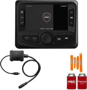Wet Sounds WS-MC-20 2-Zone Media Center with WS-G2-NEMA-20 NMEA Adapter for MC-20