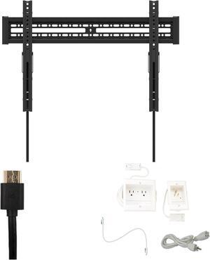 Kanto KT3260 Tv Mounting package W/ DUAL outlet thru wall power kit And HDMI Cable